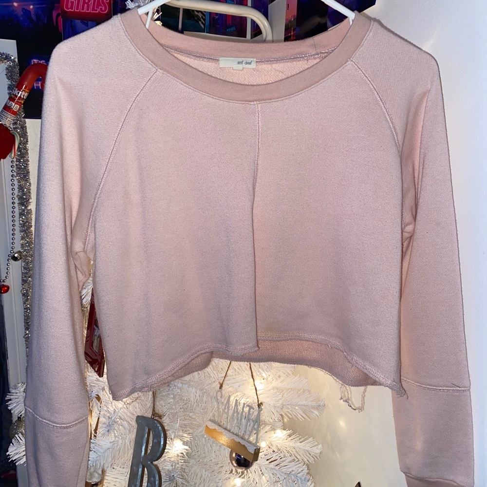 Pink crop top sweater